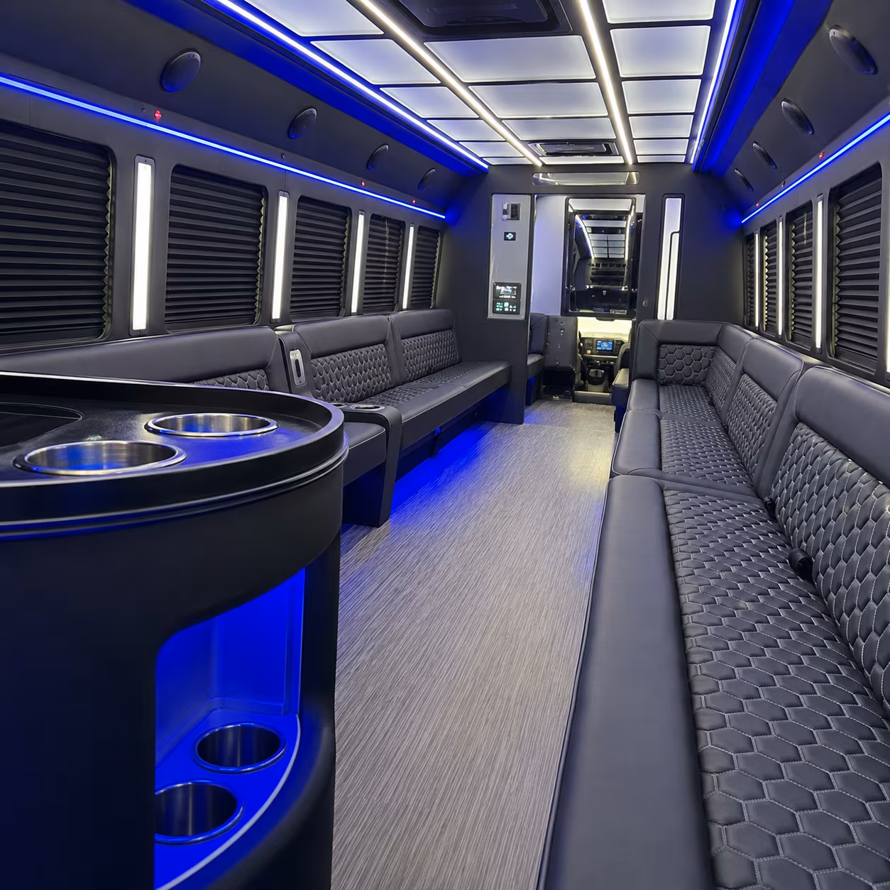 moore party bus rentals inside
