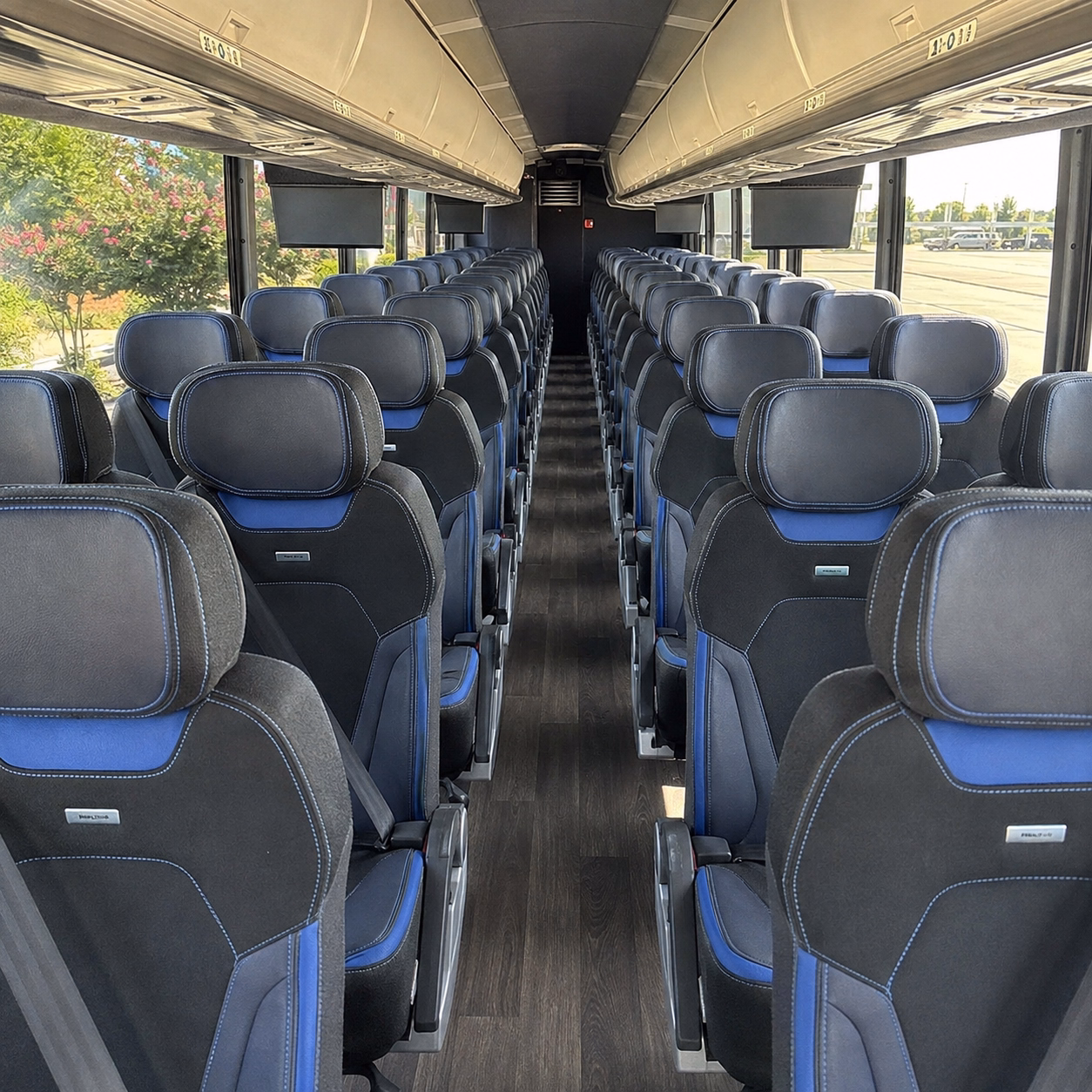tulsa charter bus rental interior