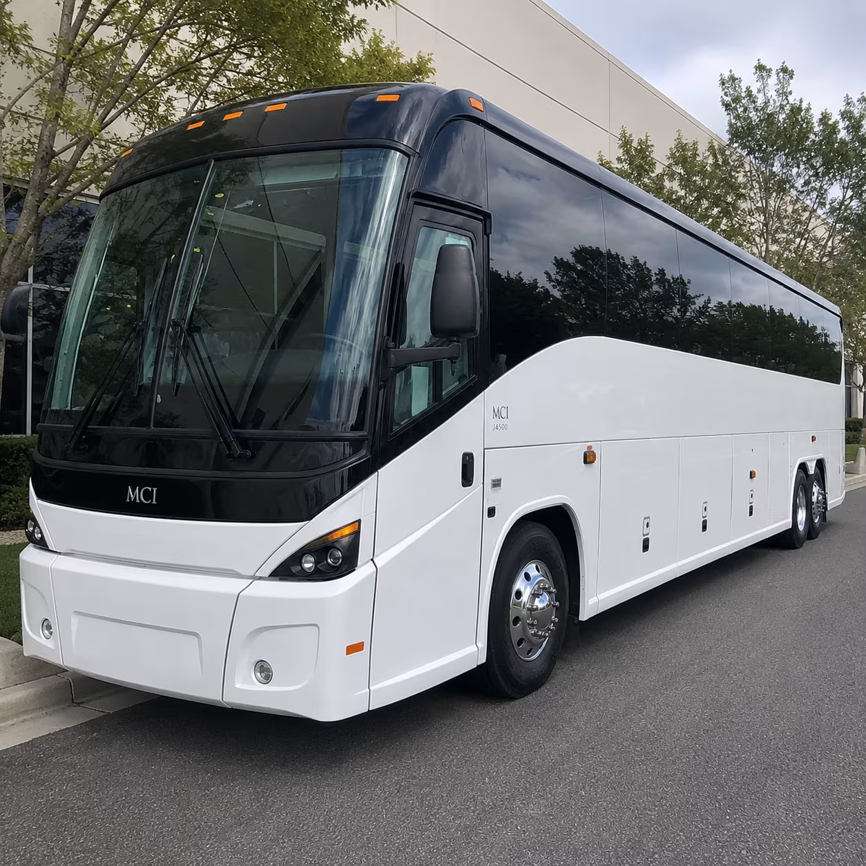 wichita charter bus rental exterior