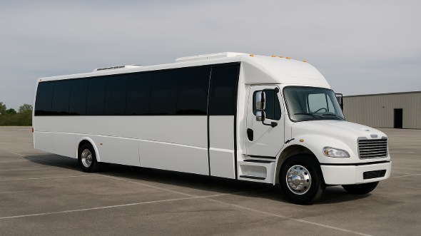 Exterior of Charter Bus Company Moore's 15 Passenger Minibus in Moore