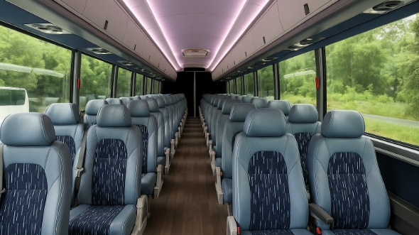 Interior of Charter Bus Company Moore's 18 Passenger Minibus in Moore