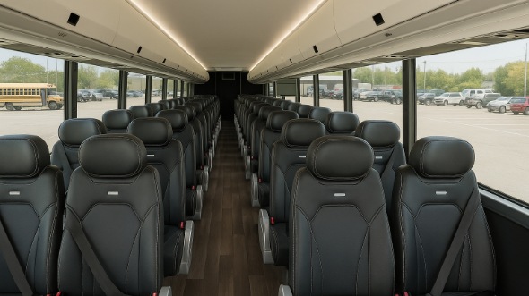 Interior of Charter Bus Company Moore's 25 Passenger Mini bus in Moore