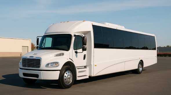 Exterior of Charter Bus Company Moore's 35 Passenger Minibus in Moore