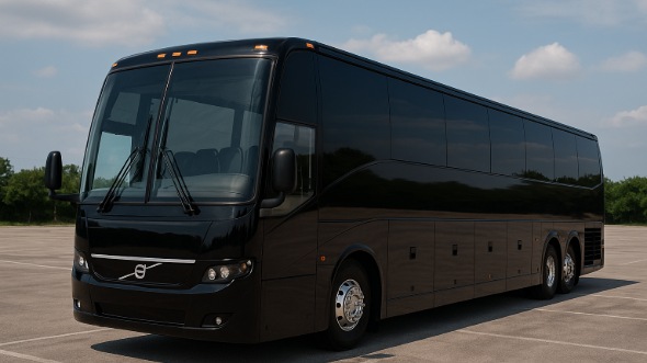 Exterior of Charter Bus Company Moore's 54 Passenger Charter Bus in Moore