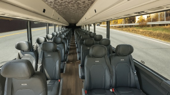 moore 35 passenger minibus inside