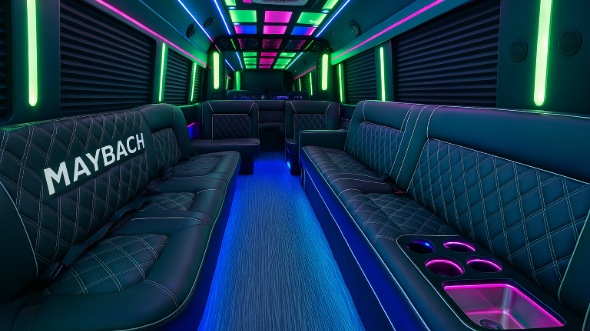 moore party bus rental interior