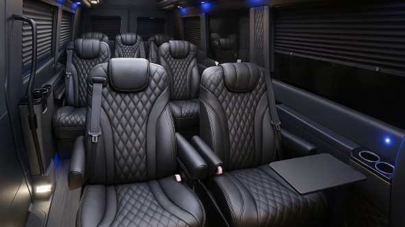 moore sprinter van with driver inside